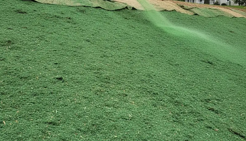 Professional hillside hydroseeding for erosion control and soil stabilization in Green Bay, WI