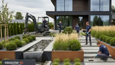 Landscaping team in Green Bay, WI providing professional lawn care and yard maintenance
