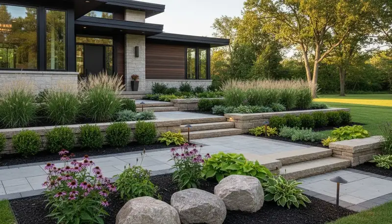 Landscaping services in Green Bay, WI by lawncaregreenbay.com for residential and commercial properties