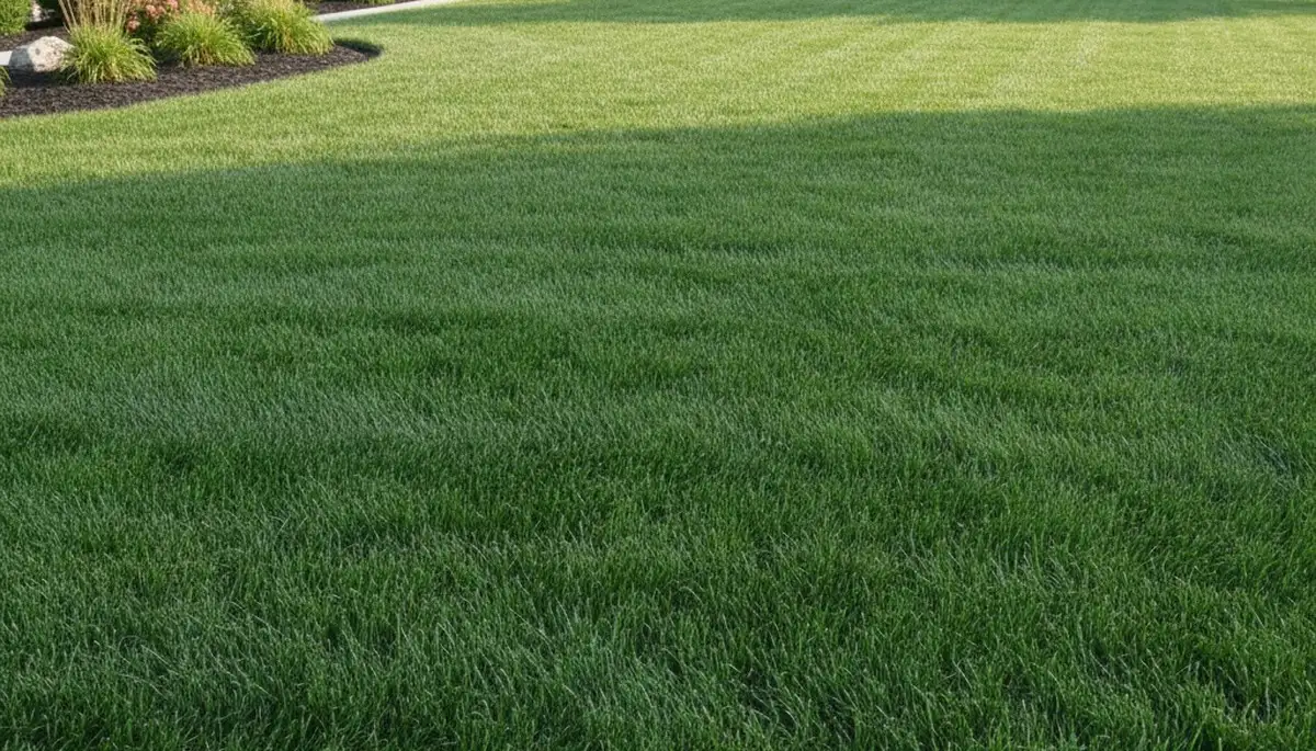 Lush, healthy residential lawn showing expert maintenance results by Chop Chop Landscaping in Green Bay WI