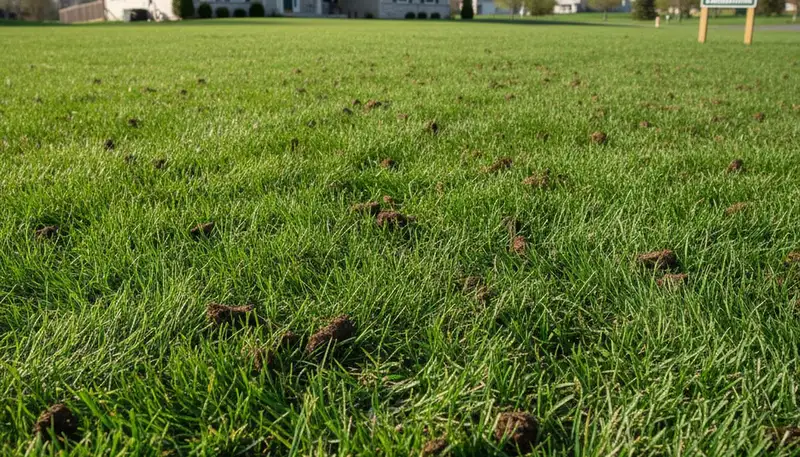 Green Bay WI lawn recovering after professional aeration showing thicker, healthier turf growth
